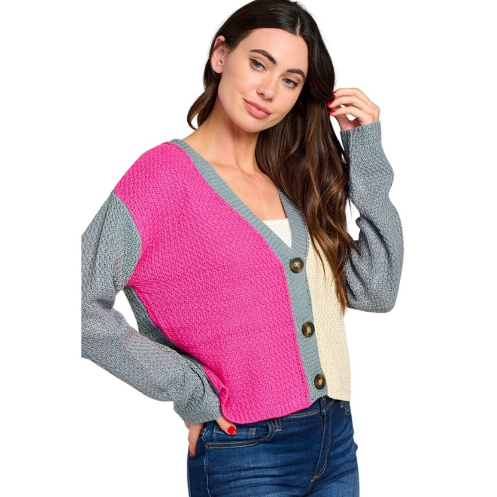Color Block Cardigan